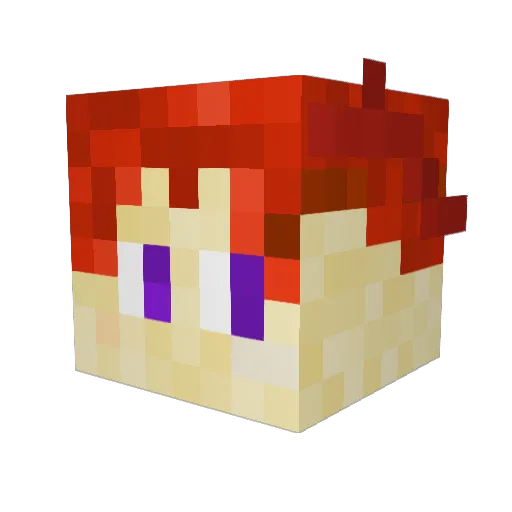 normal1132 Minecraft avatar head, 3D render
