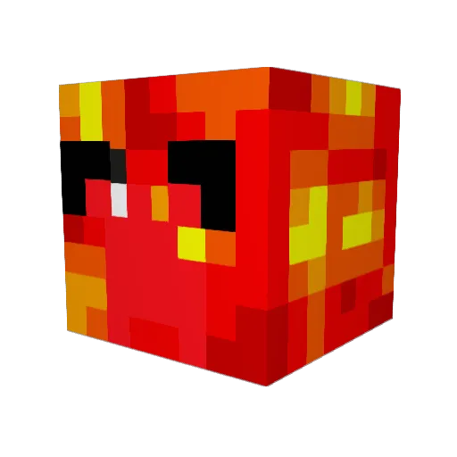 normal_madman Minecraft avatar head, 3D render