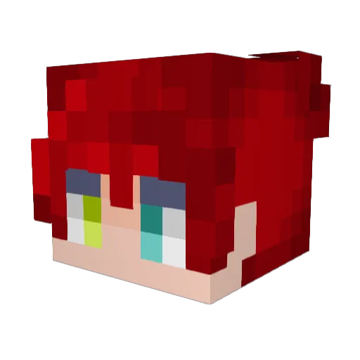 normal_reo Minecraft avatar head, 3D render