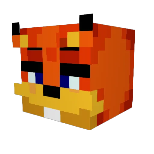 normalwormal Minecraft avatar head, 3D render