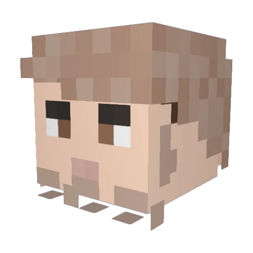 norman89767 Minecraft avatar head, 3D render