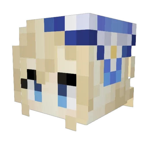 norn0ra Minecraft avatar head, 3D render