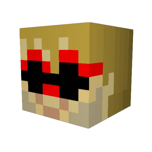 norskeNN Minecraft avatar head, 3D render