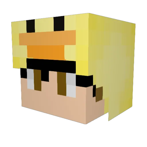 norsqs Minecraft avatar head, 3D render