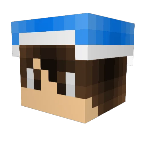 nortes Minecraft avatar head, 3D render