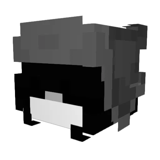 north_y Minecraft avatar head, 3D render