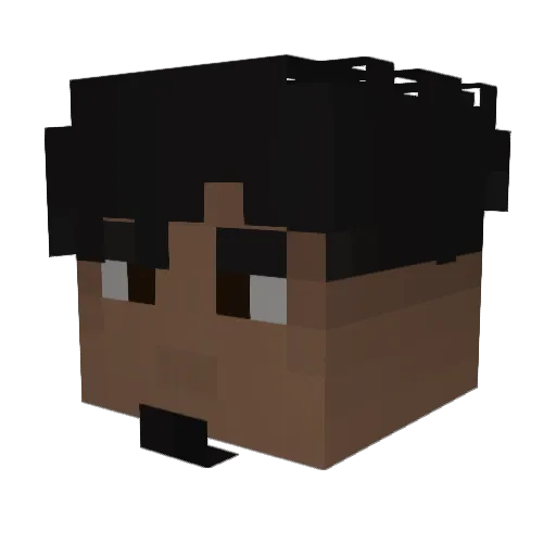 norvz Minecraft avatar head, 3D render