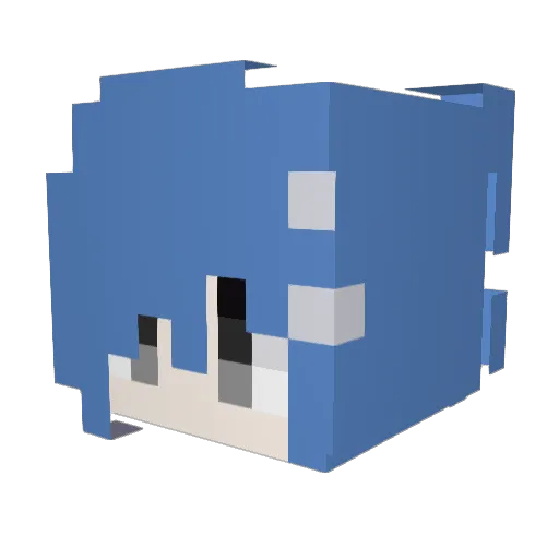 nosebleedz Minecraft avatar head, 3D render