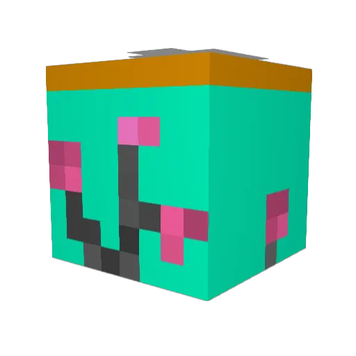 noseblow Minecraft avatar head, 3D render