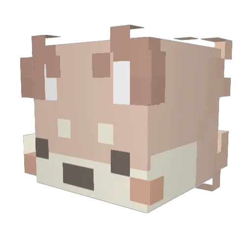nosecartilage Minecraft avatar head, 3D render