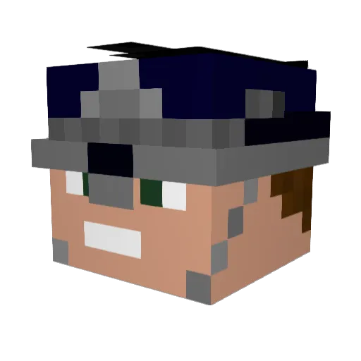 noseminerz Minecraft avatar head, 3D render