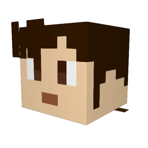 noslanod Minecraft avatar head, 3D render