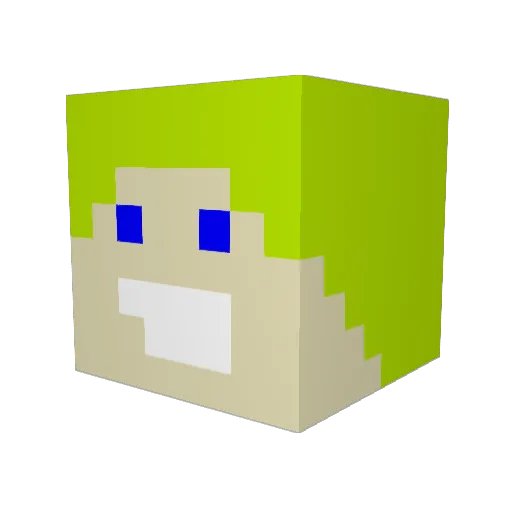 nosnid3 Minecraft avatar head, 3D render