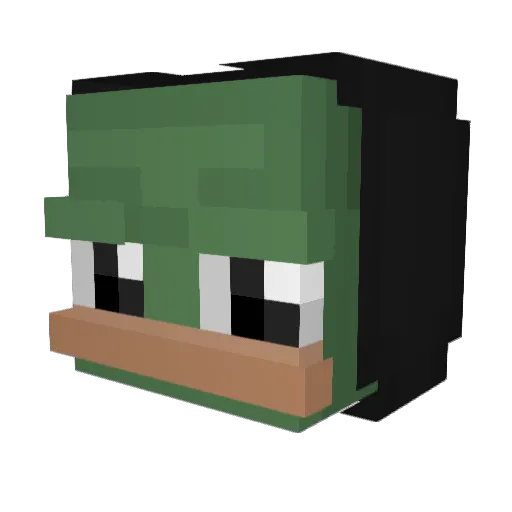 nosoyLuto Minecraft avatar head, 3D render