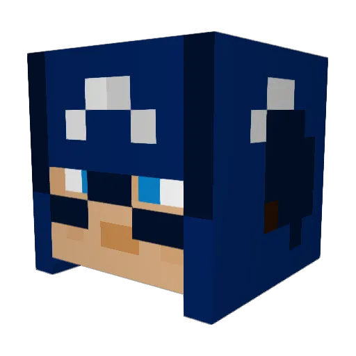 nosretap1 Minecraft avatar head, 3D render