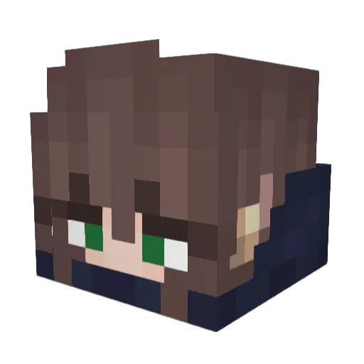 nostohaarukka Minecraft avatar head, 3D render