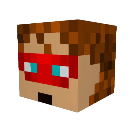 noswalt Minecraft avatar head, 3D render