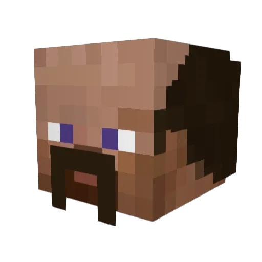 not4head Minecraft avatar head, 3D render