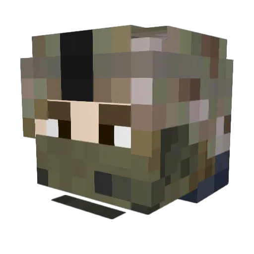 notCool_ Minecraft avatar head, 3D render