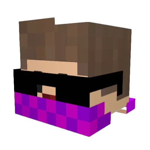 notCosmixx Minecraft avatar head, 3D render