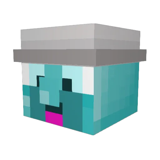 notGambo Minecraft avatar head, 3D render
