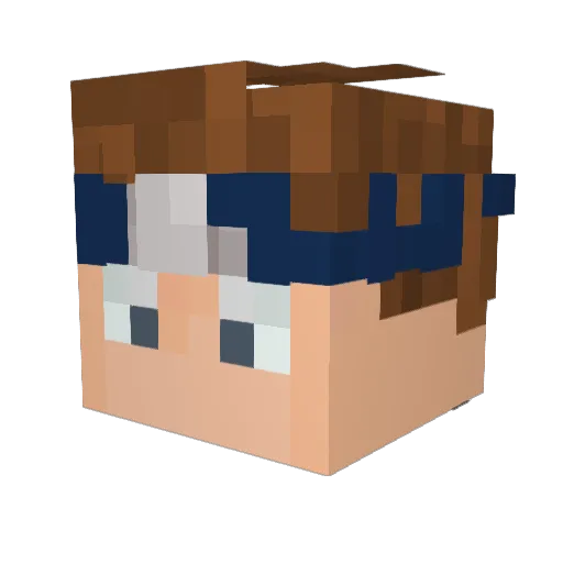 notKCG Minecraft avatar head, 3D render