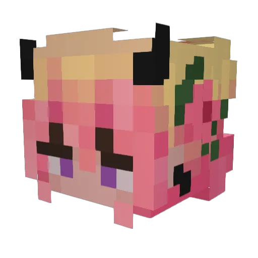notMiasma Minecraft avatar head, 3D render