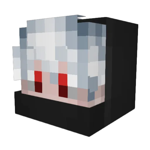 notRed27 Minecraft avatar head, 3D render