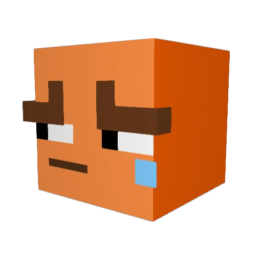 notSasuke Minecraft avatar head, 3D render