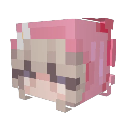 notVlune Minecraft avatar head, 3D render