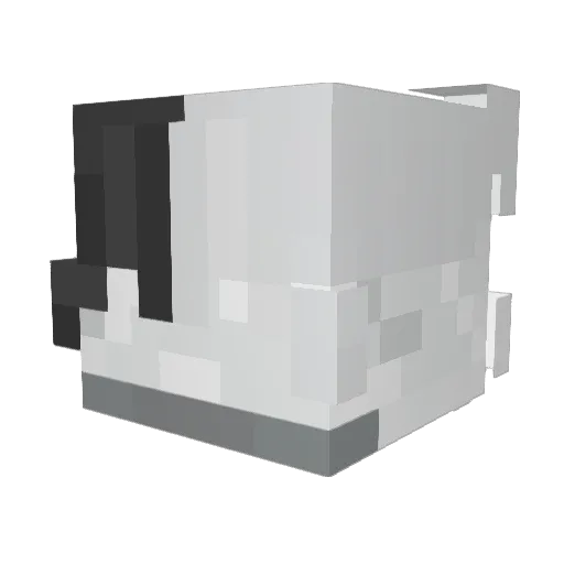 notVxlor Minecraft avatar head, 3D render