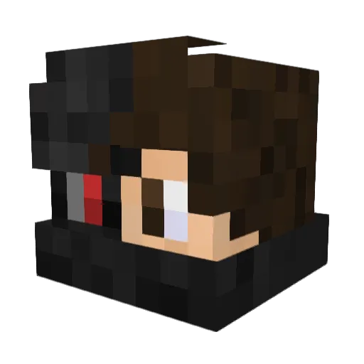 not_Avox Minecraft avatar head, 3D render