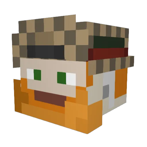 not_Mars7 Minecraft avatar head, 3D render