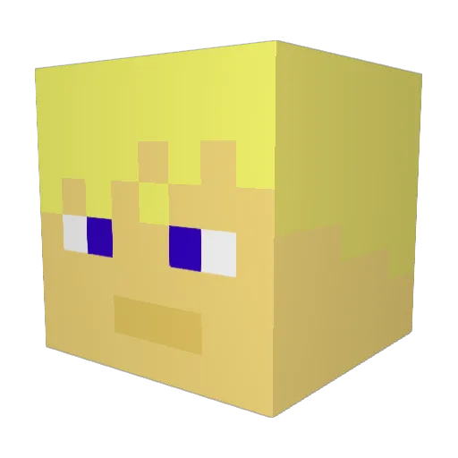 not_da_bot Minecraft avatar head, 3D render