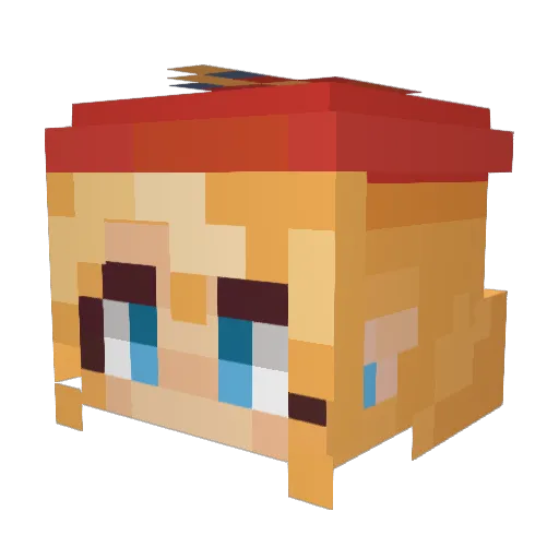 not_dysfunk Minecraft avatar head, 3D render