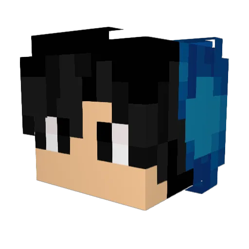 not_hanzXD Minecraft avatar head, 3D render