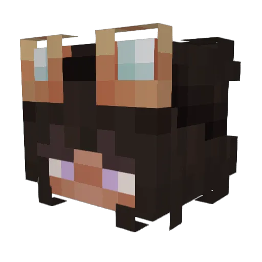not_lina Minecraft avatar head, 3D render