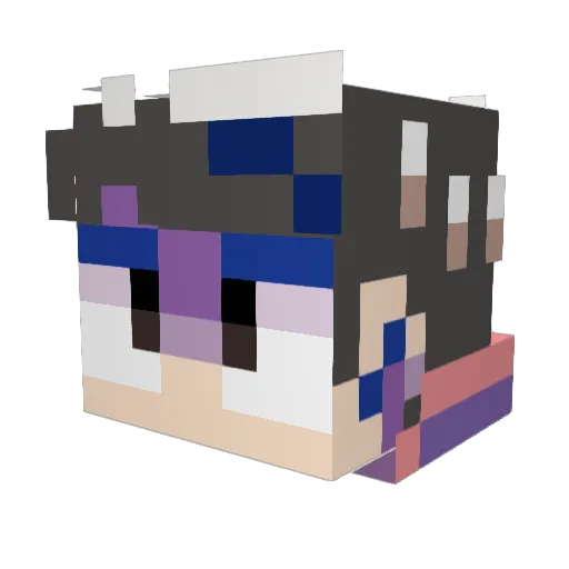 not_mars Minecraft avatar head, 3D render