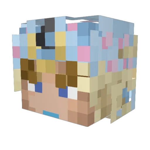 not_ocul Minecraft avatar head, 3D render