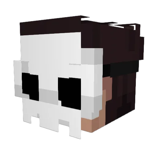 not_yaku Minecraft avatar head, 3D render
