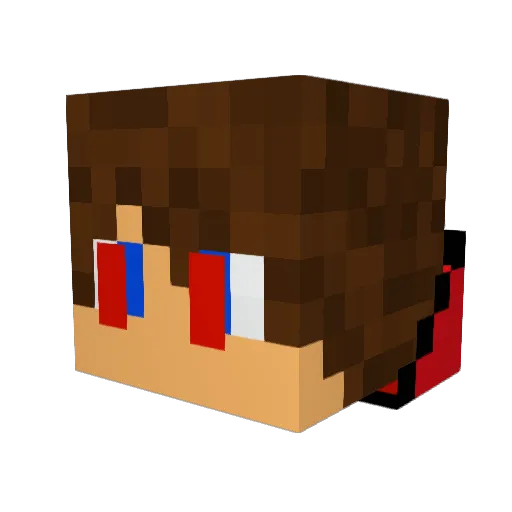 notababy Minecraft avatar head, 3D render