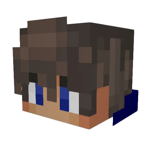 notabluecobra Minecraft avatar head, 3D render