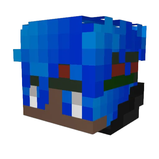 notachi Minecraft avatar head, 3D render