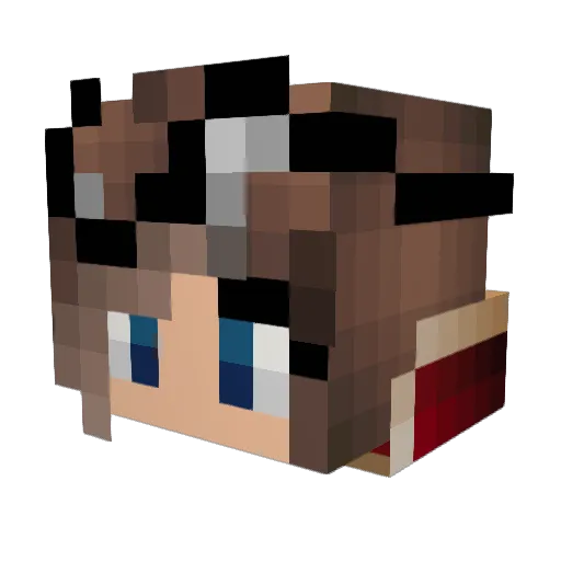 notaporch Minecraft avatar head, 3D render