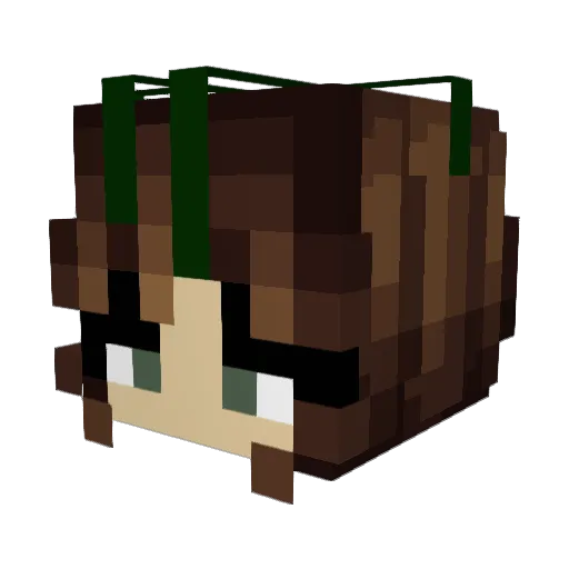 notarianabtw Minecraft avatar head, 3D render