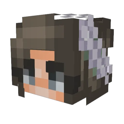 notarushi Minecraft avatar head, 3D render