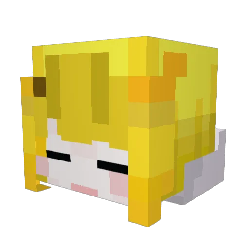 notataaan Minecraft avatar head, 3D render