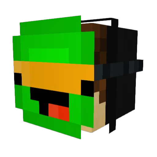notberty Minecraft avatar head, 3D render