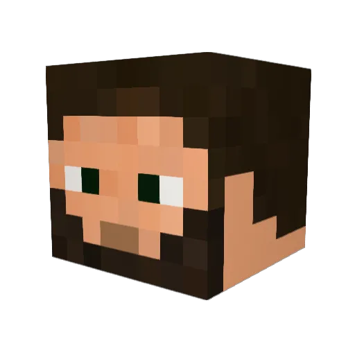notbrian Minecraft avatar head, 3D render