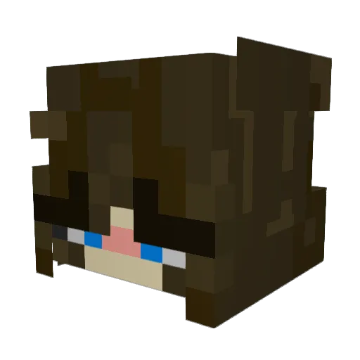notchainsawman Minecraft avatar head, 3D render